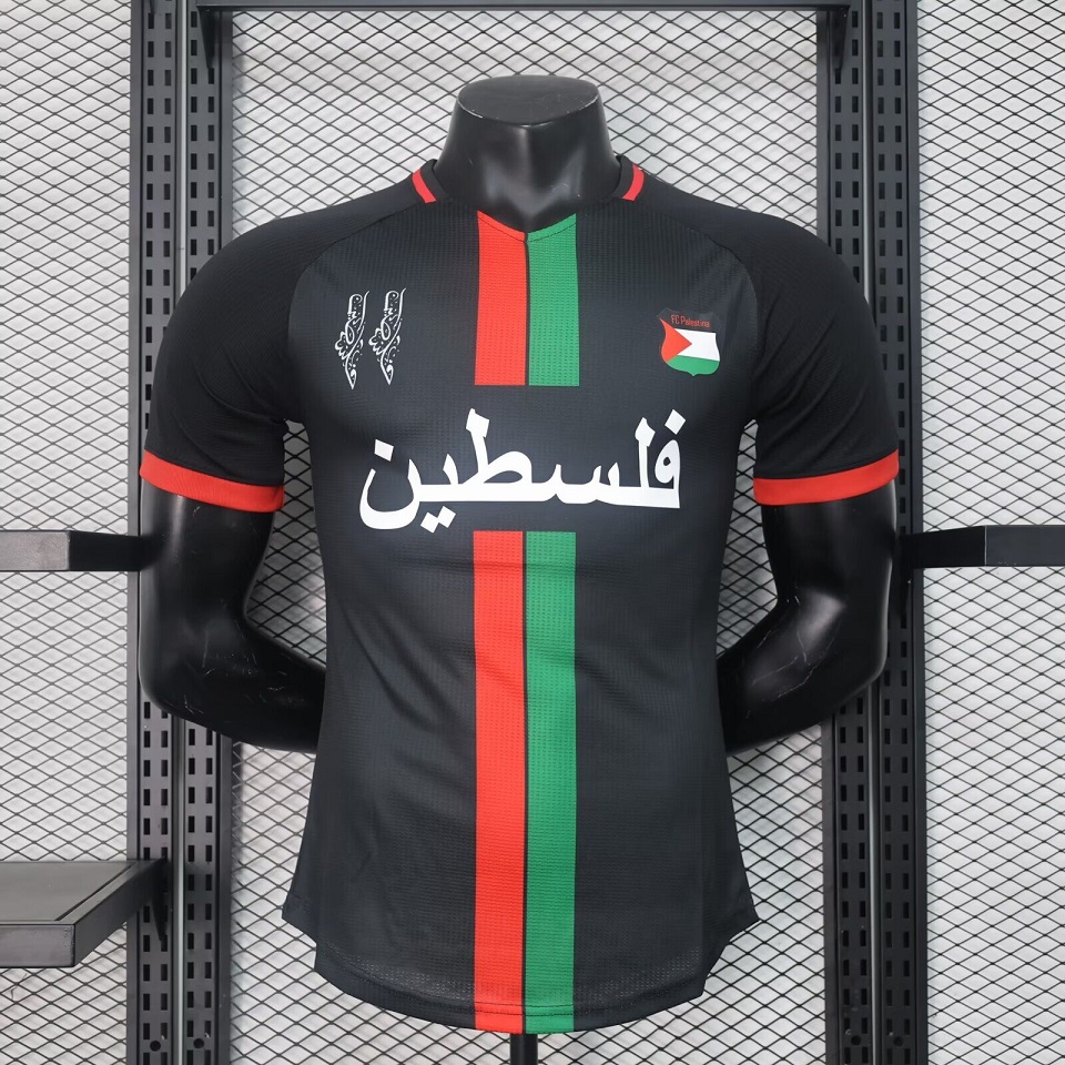 AAA Quality Palestine 23/24 Black Training Jersey(Player)